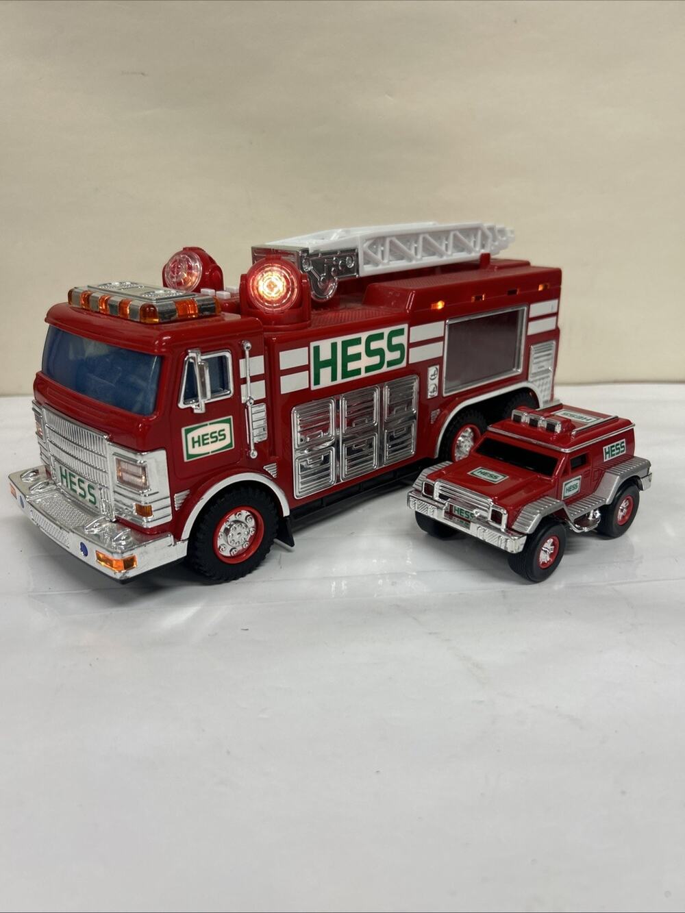 Vintage 2005 Hess Emergency Fire Truck With Mini Truck